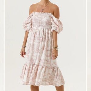 Nothing Fits But Sakura Dress in Pink Toile